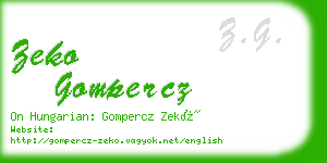 zeko gompercz business card